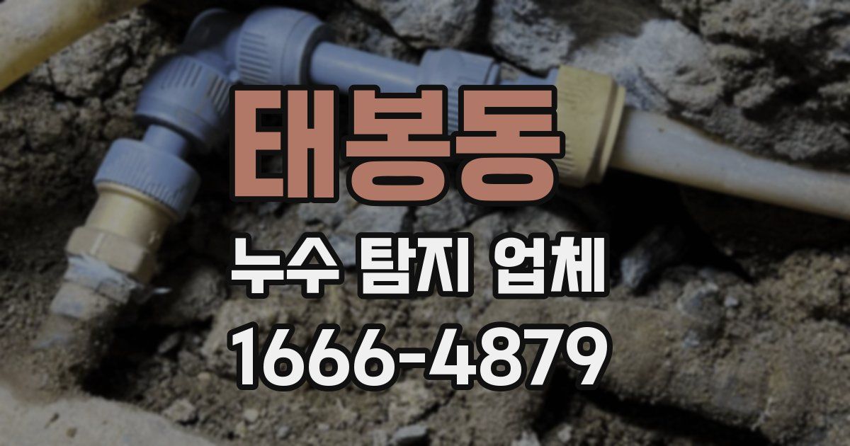 태봉동 누수 탐지 업체