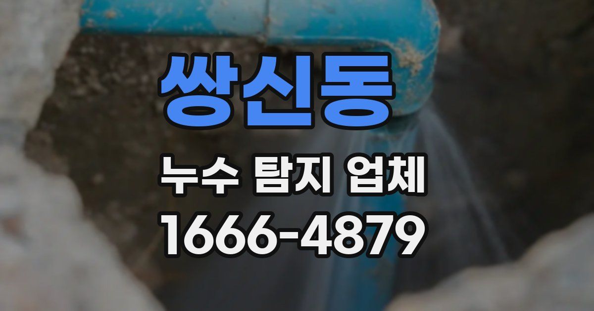 쌍신동 누수 탐지 업체