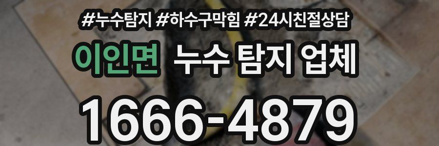 이인면 누수 탐지 업체