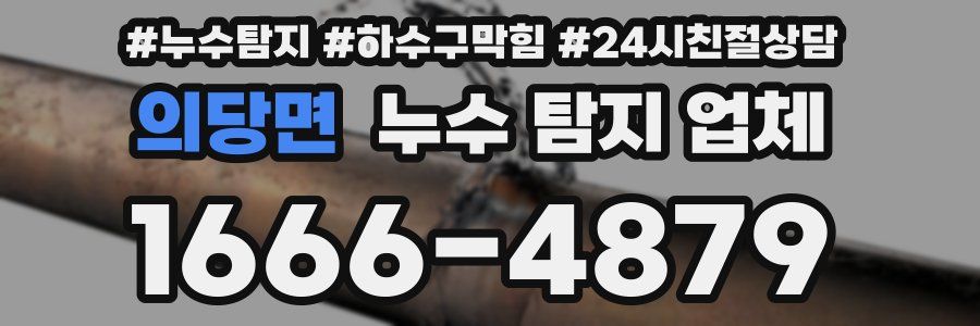 의당면 누수 탐지 업체