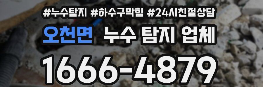 오천면 누수 탐지 업체