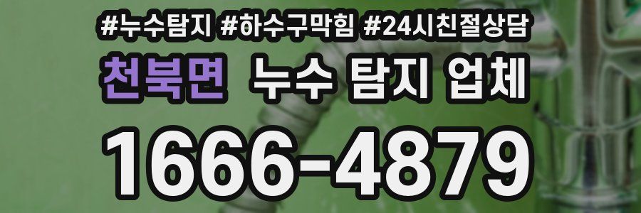 천북면 누수 탐지 업체