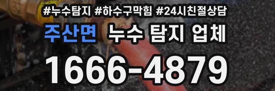 주산면 누수 탐지 업체