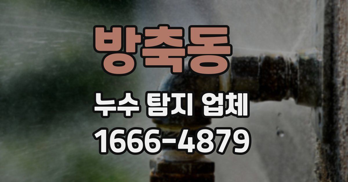 방축동 누수 탐지 업체