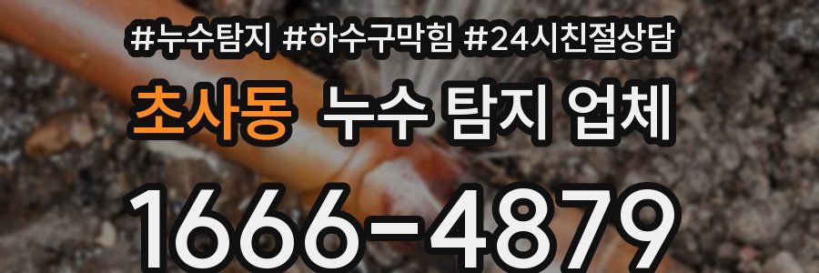 초사동 누수 탐지 업체