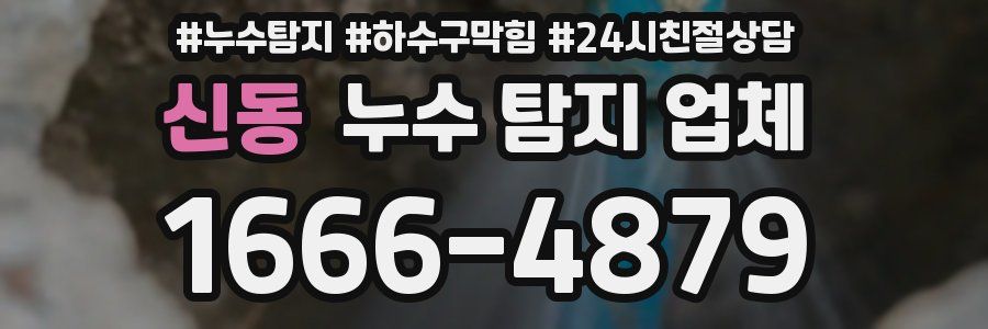 신동 누수 탐지 업체