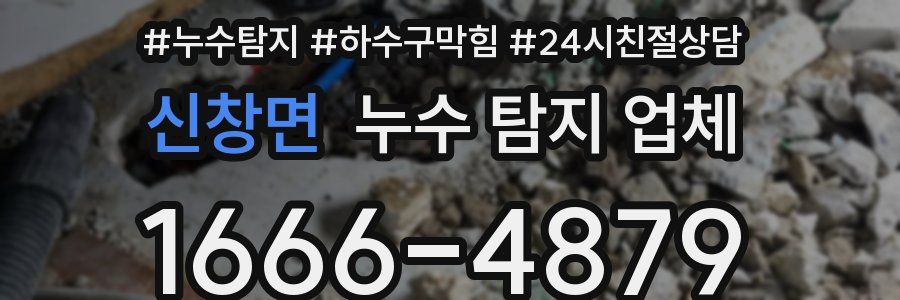 신창면 누수 탐지 업체