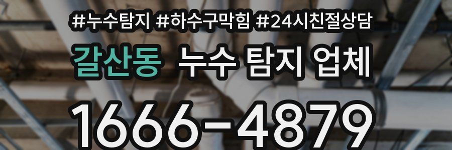 갈산동 누수 탐지 업체