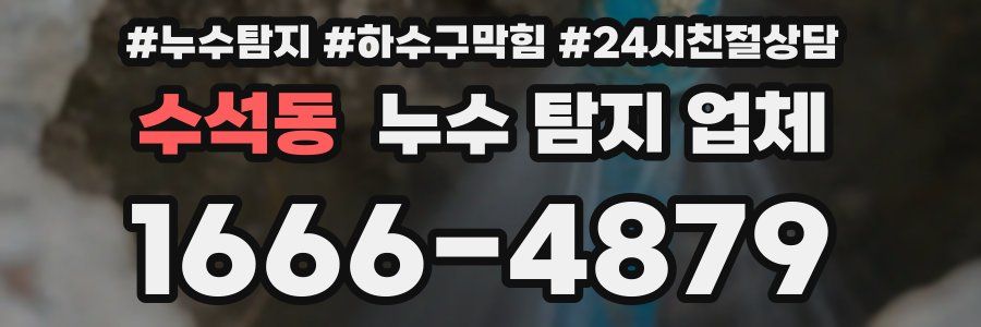 수석동 누수 탐지 업체