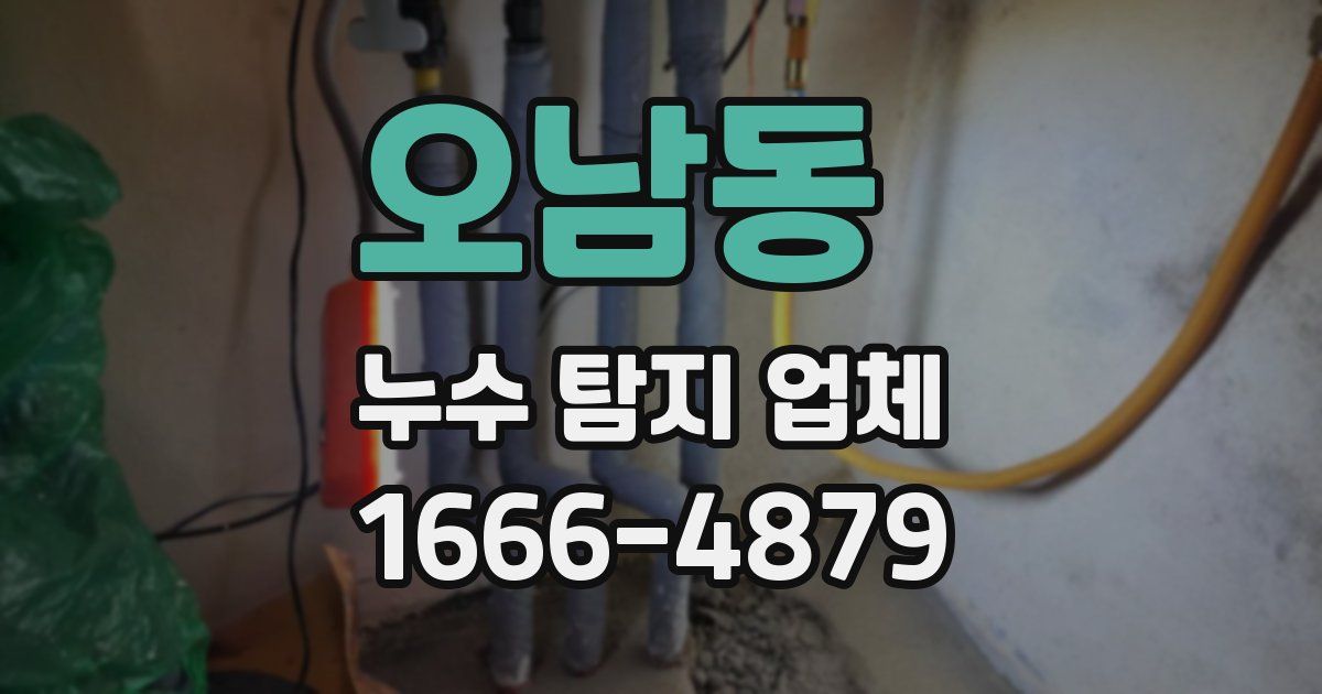 오남동 누수 탐지 업체