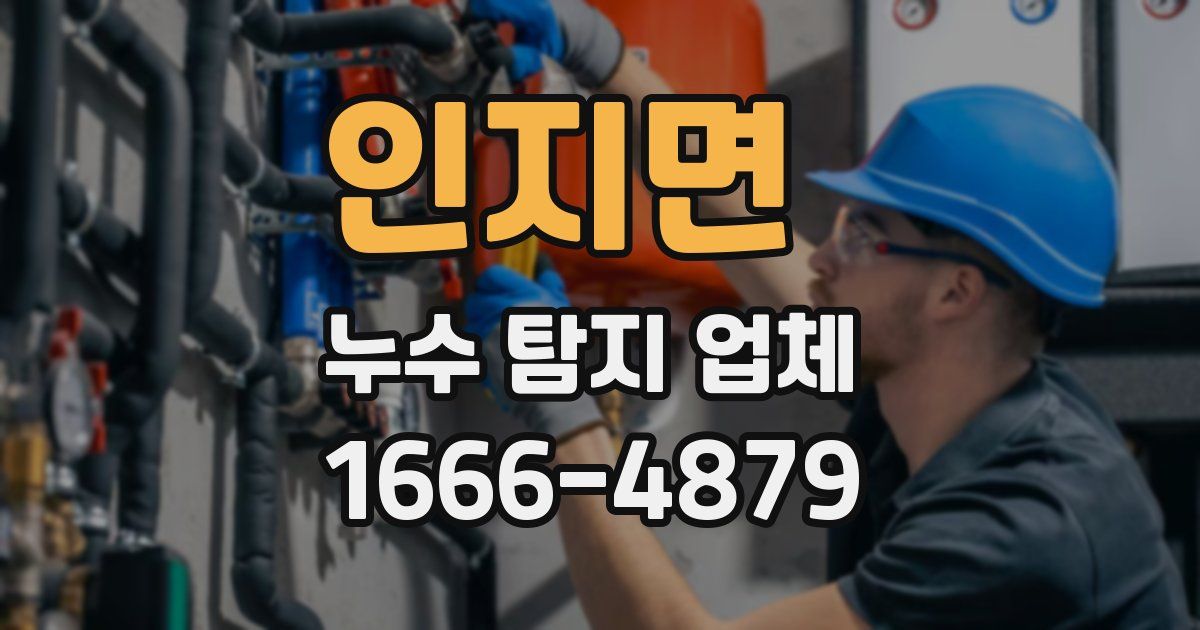 인지면 누수 탐지 업체