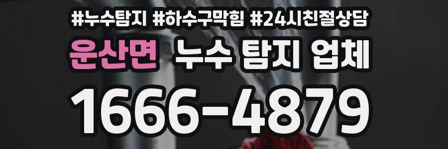 운산면 누수 탐지 업체