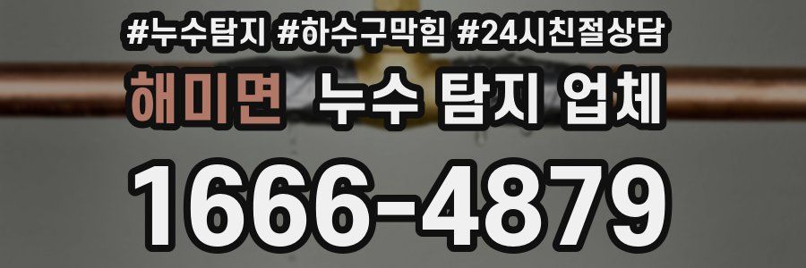 해미면 누수 탐지 업체