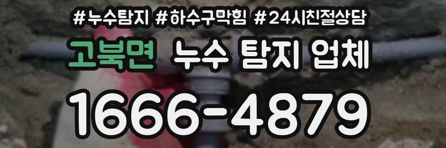 고북면 누수 탐지 업체