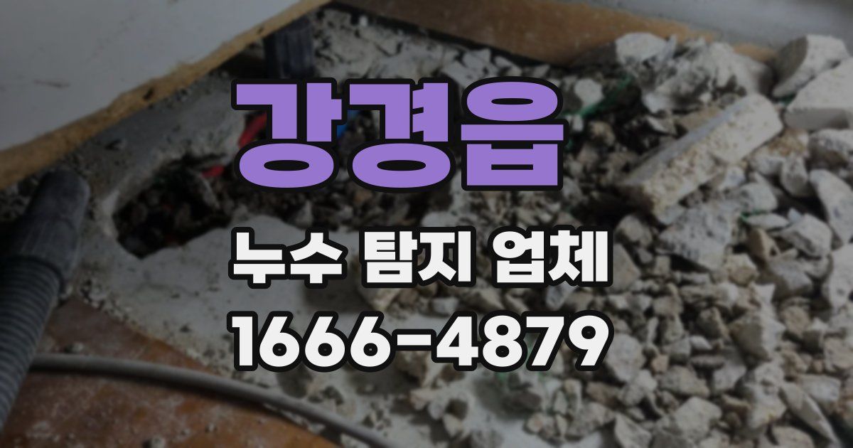 강경읍 누수 탐지 업체