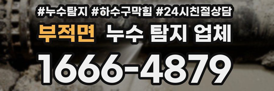 부적면 누수 탐지 업체