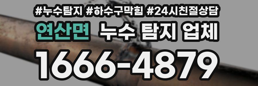 연산면 누수 탐지 업체