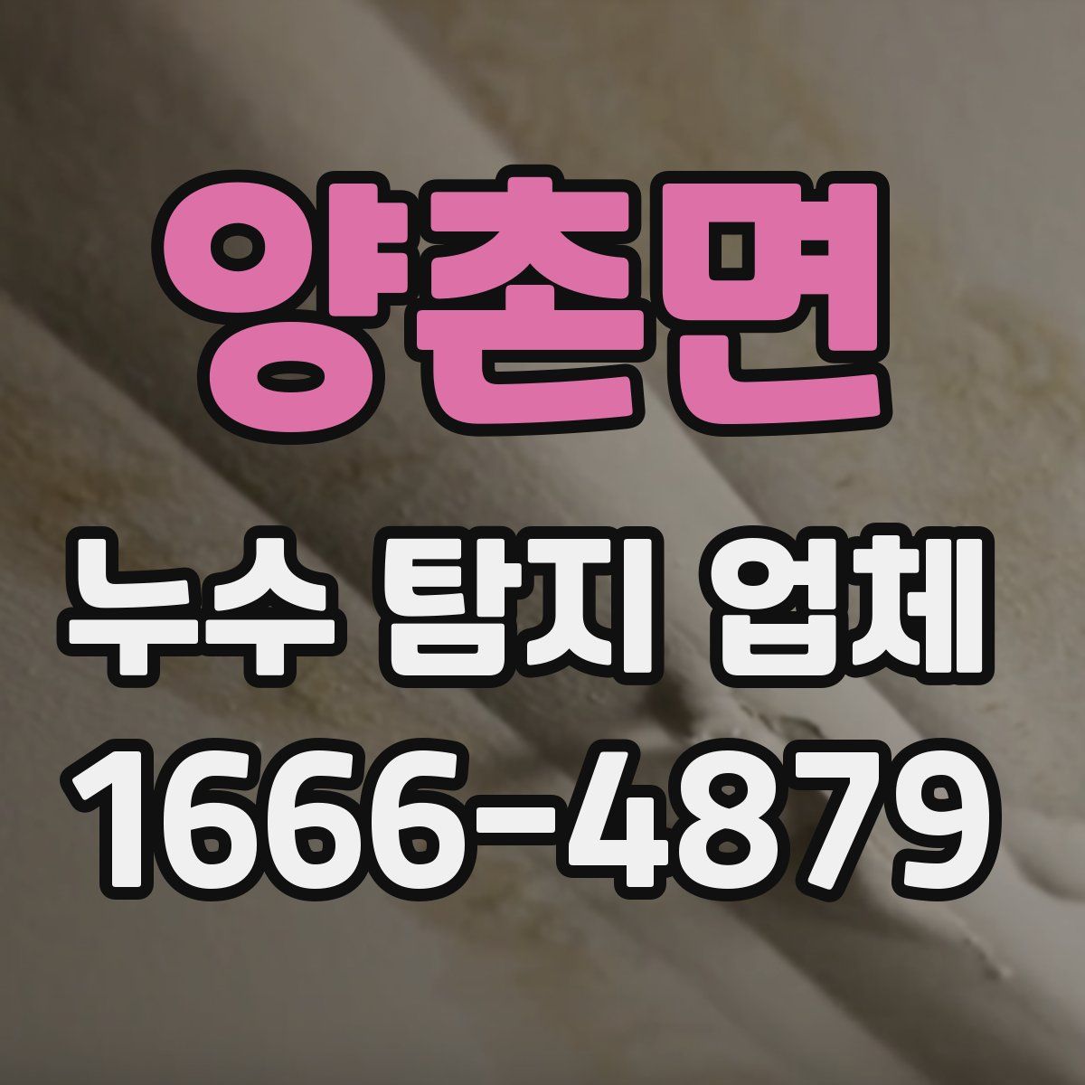 양촌면 누수 탐지 업체