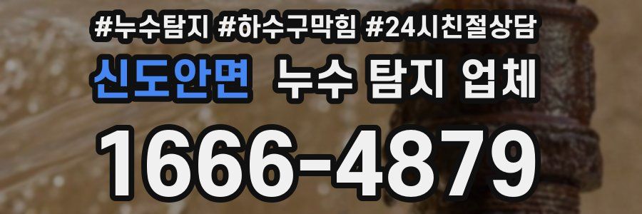 신도안면 누수 탐지 업체
