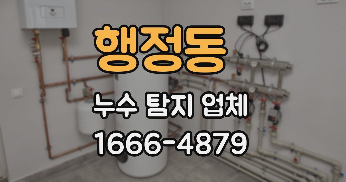 행정동 누수 탐지 업체