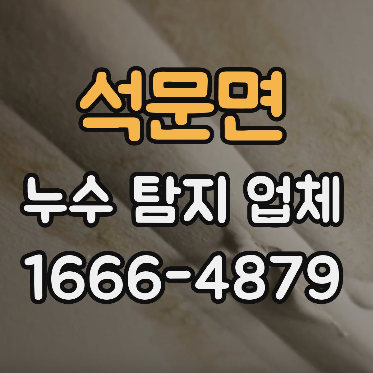 석문면 누수 탐지 업체