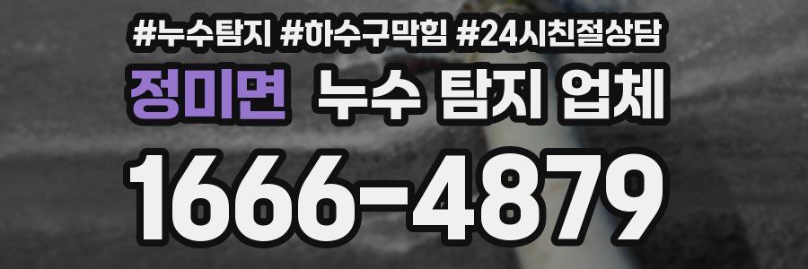 정미면 누수 탐지 업체