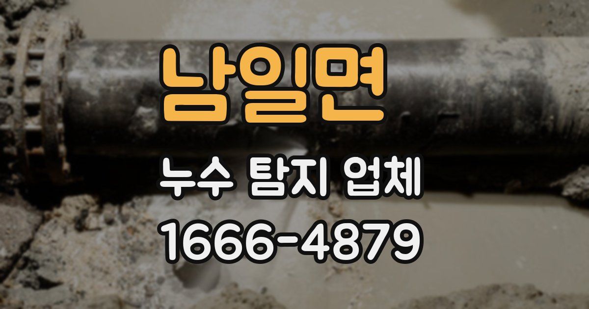 남일면 누수 탐지 업체