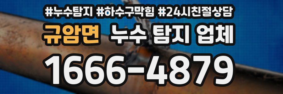 규암면 누수 탐지 업체