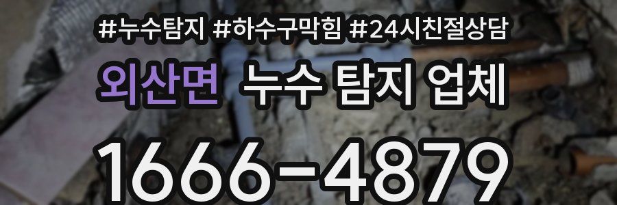 외산면 누수 탐지 업체