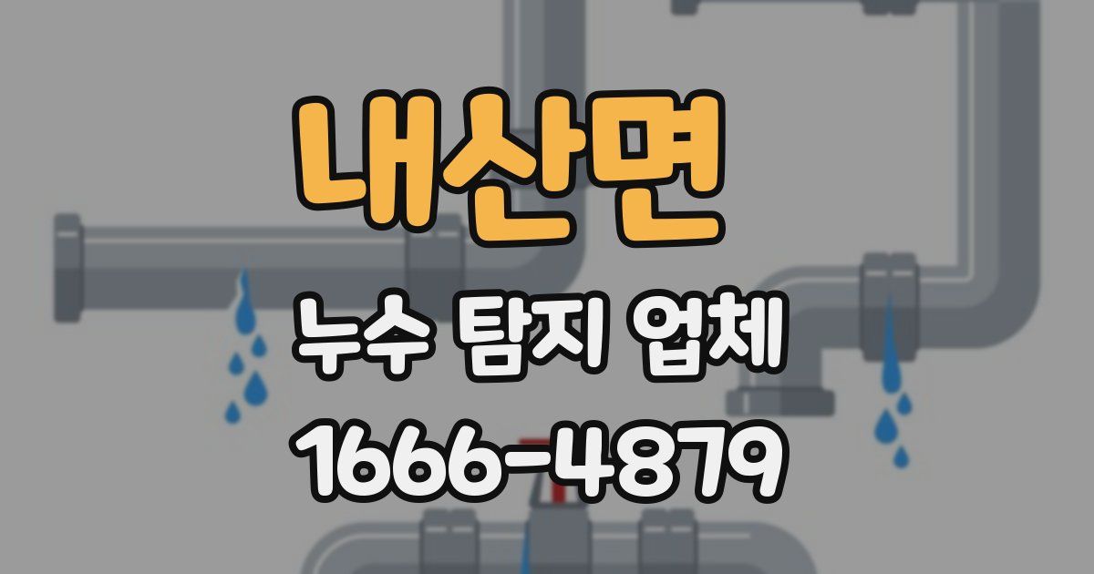 내산면 누수 탐지 업체