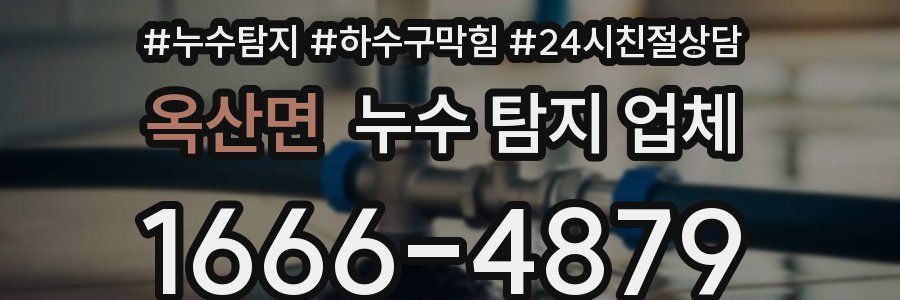 옥산면 누수 탐지 업체