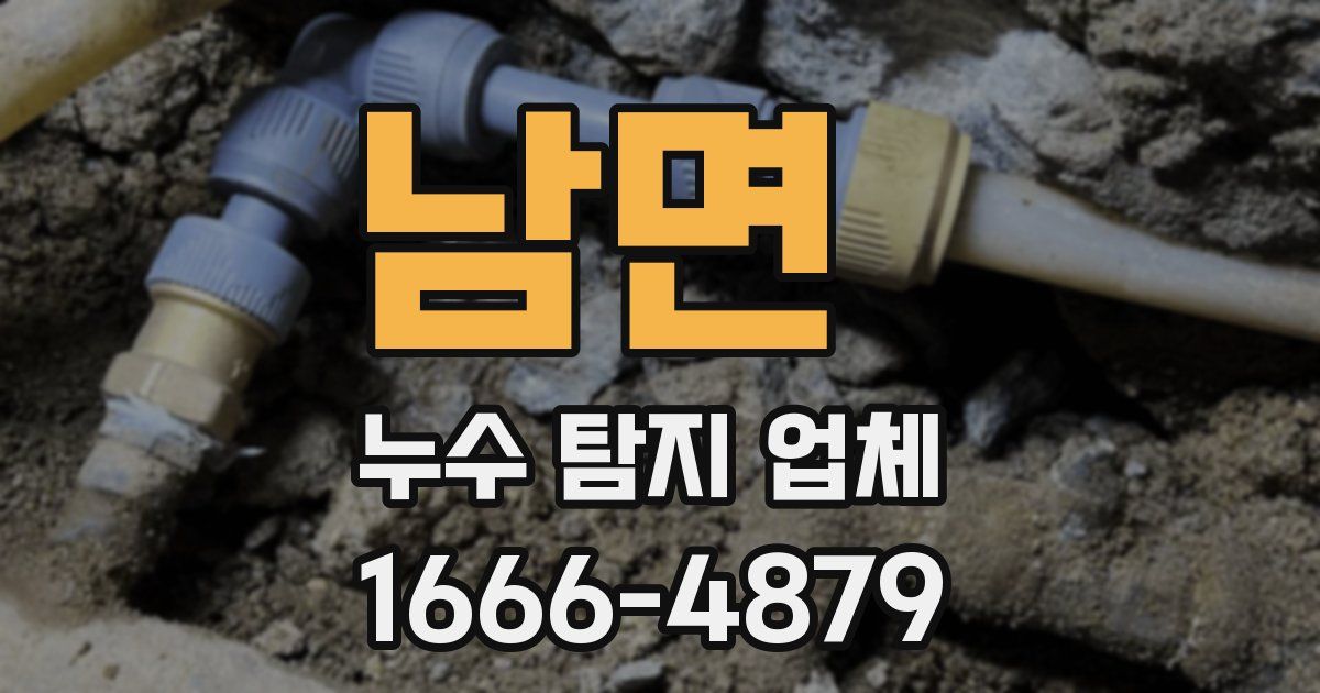 남면 누수 탐지 업체