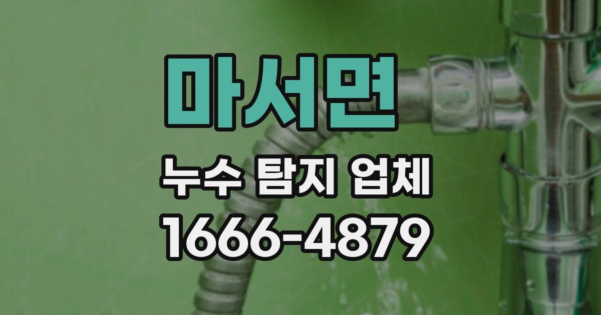 마서면 누수 탐지 업체