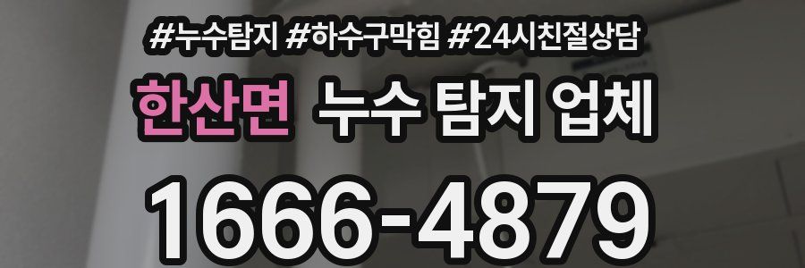 한산면 누수 탐지 업체