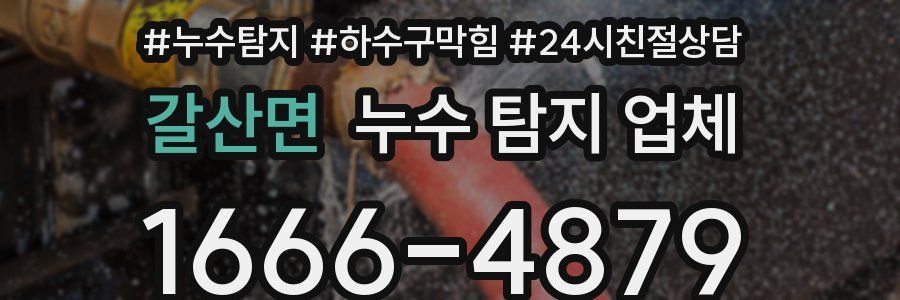 갈산면 누수 탐지 업체