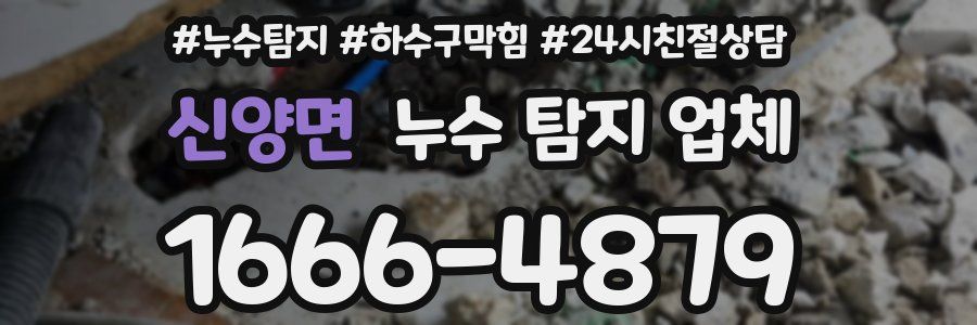신양면 누수 탐지 업체