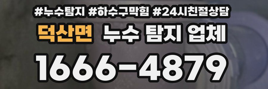 덕산면 누수 탐지 업체