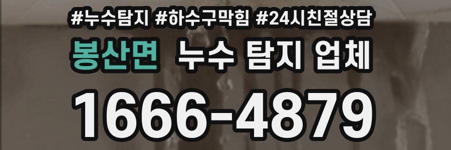 봉산면 누수 탐지 업체
