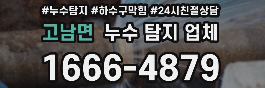 고남면 누수 탐지 업체