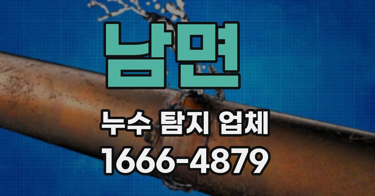 남면 누수 탐지 업체
