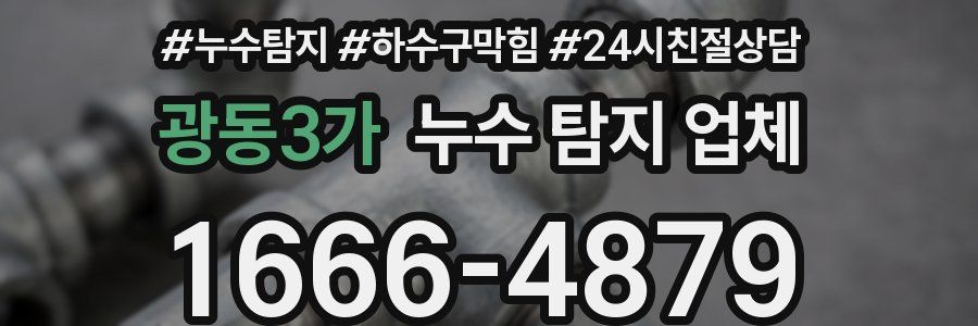 광동3가 누수 탐지 업체