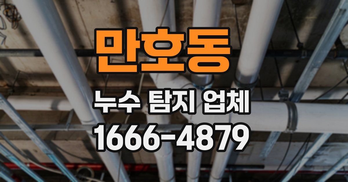 만호동 누수 탐지 업체