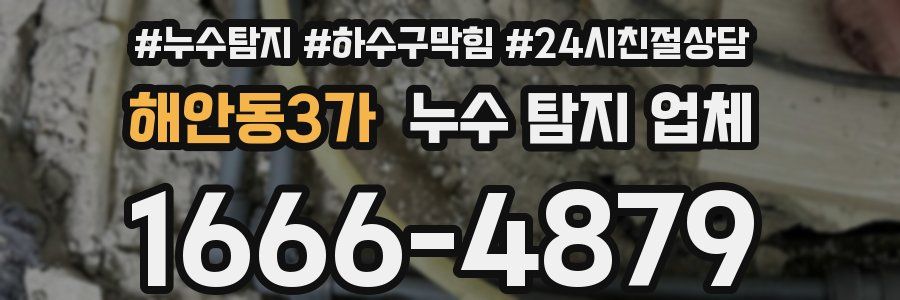 해안동3가 누수 탐지 업체