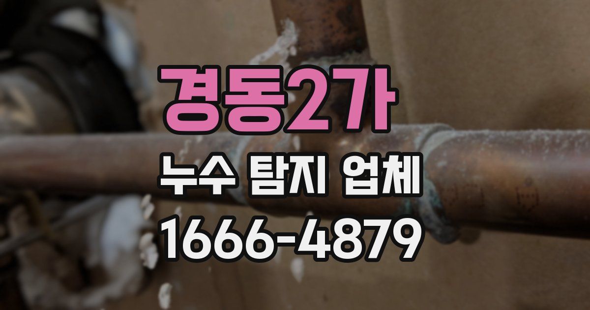 경동2가 누수 탐지 업체