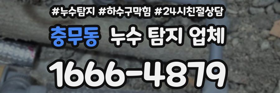충무동 누수 탐지 업체
