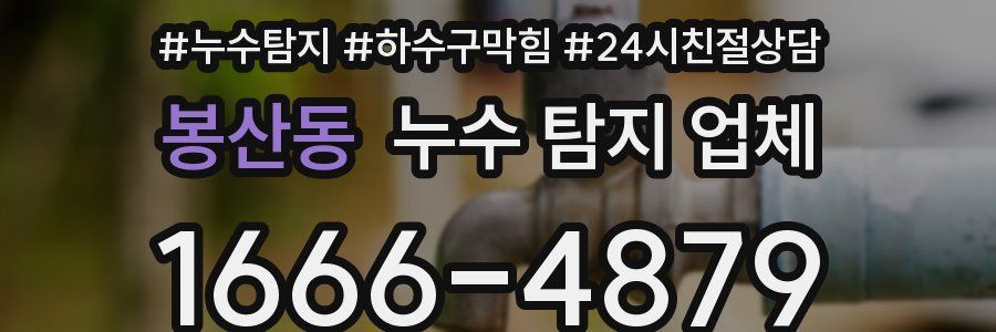 봉산동 누수 탐지 업체