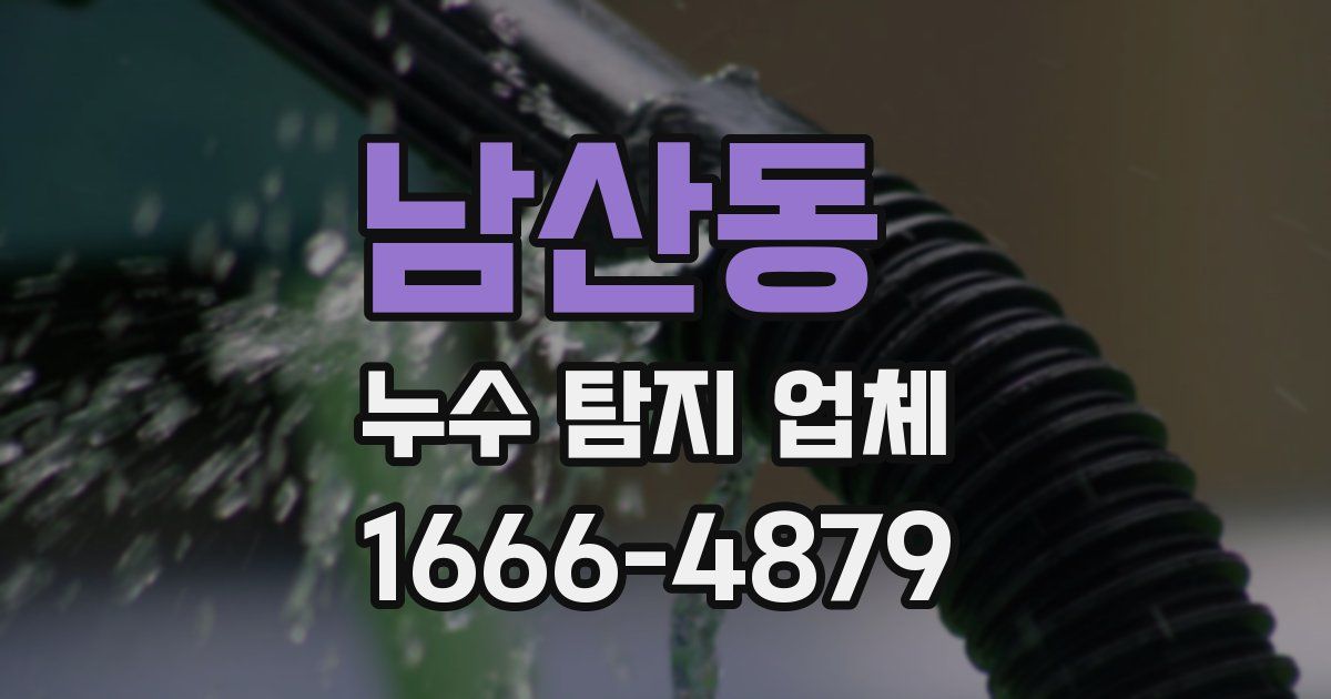 남산동 누수 탐지 업체