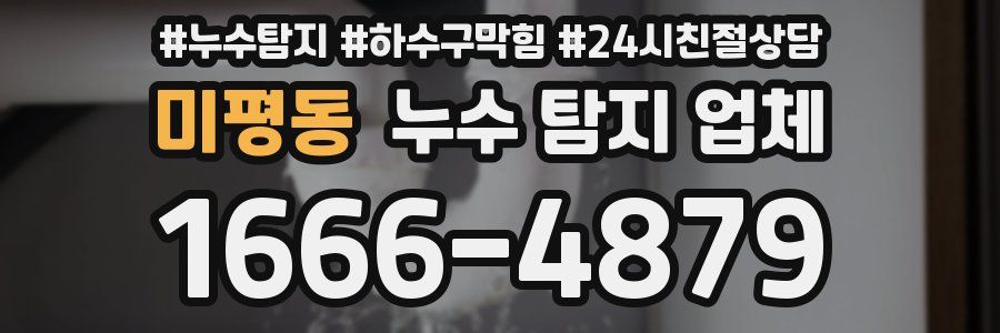 미평동 누수 탐지 업체