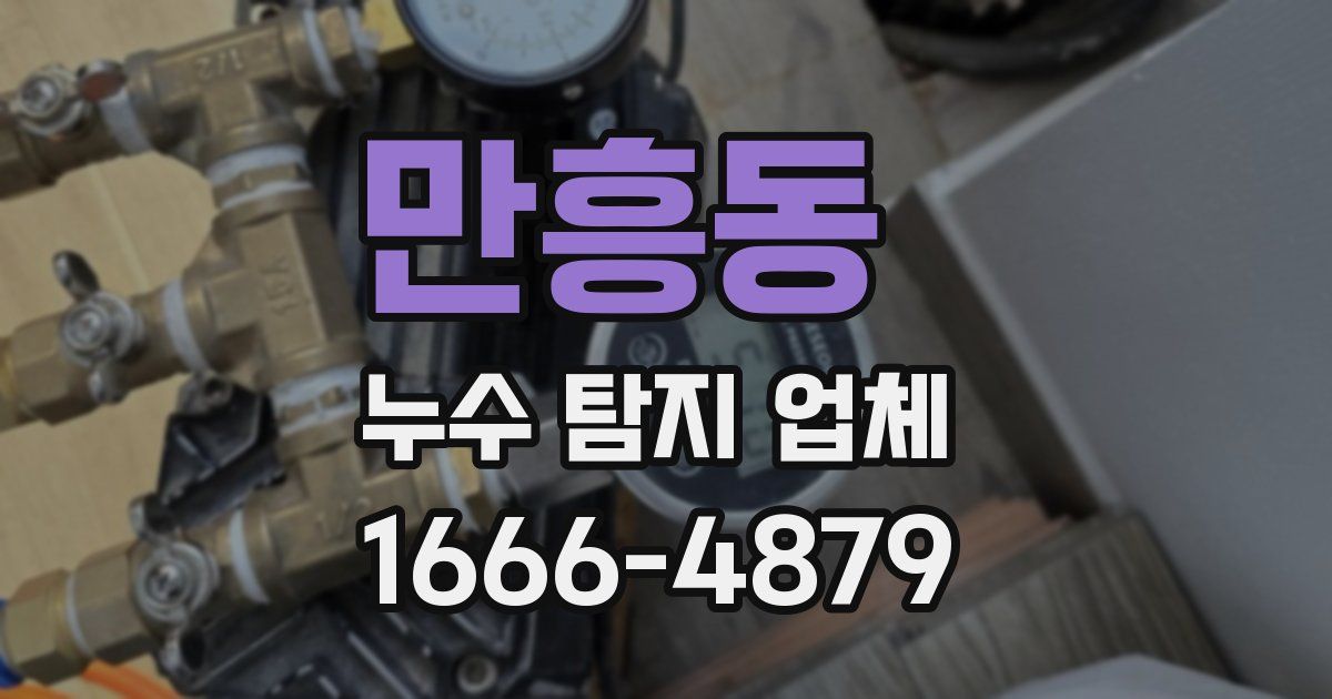 만흥동 누수 탐지 업체