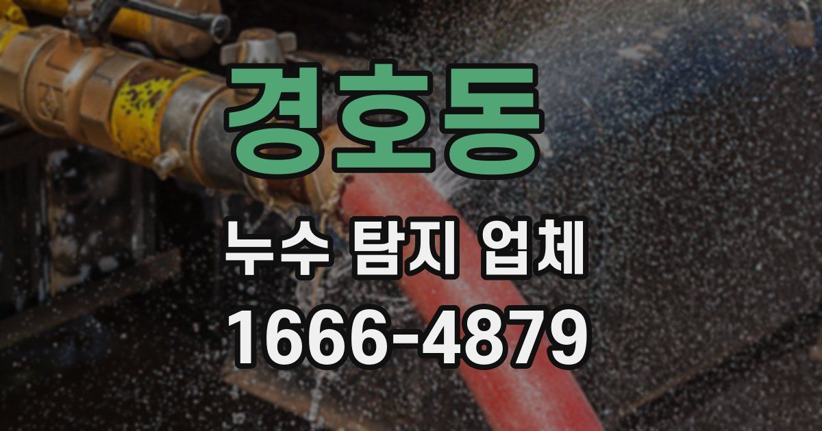 경호동 누수 탐지 업체